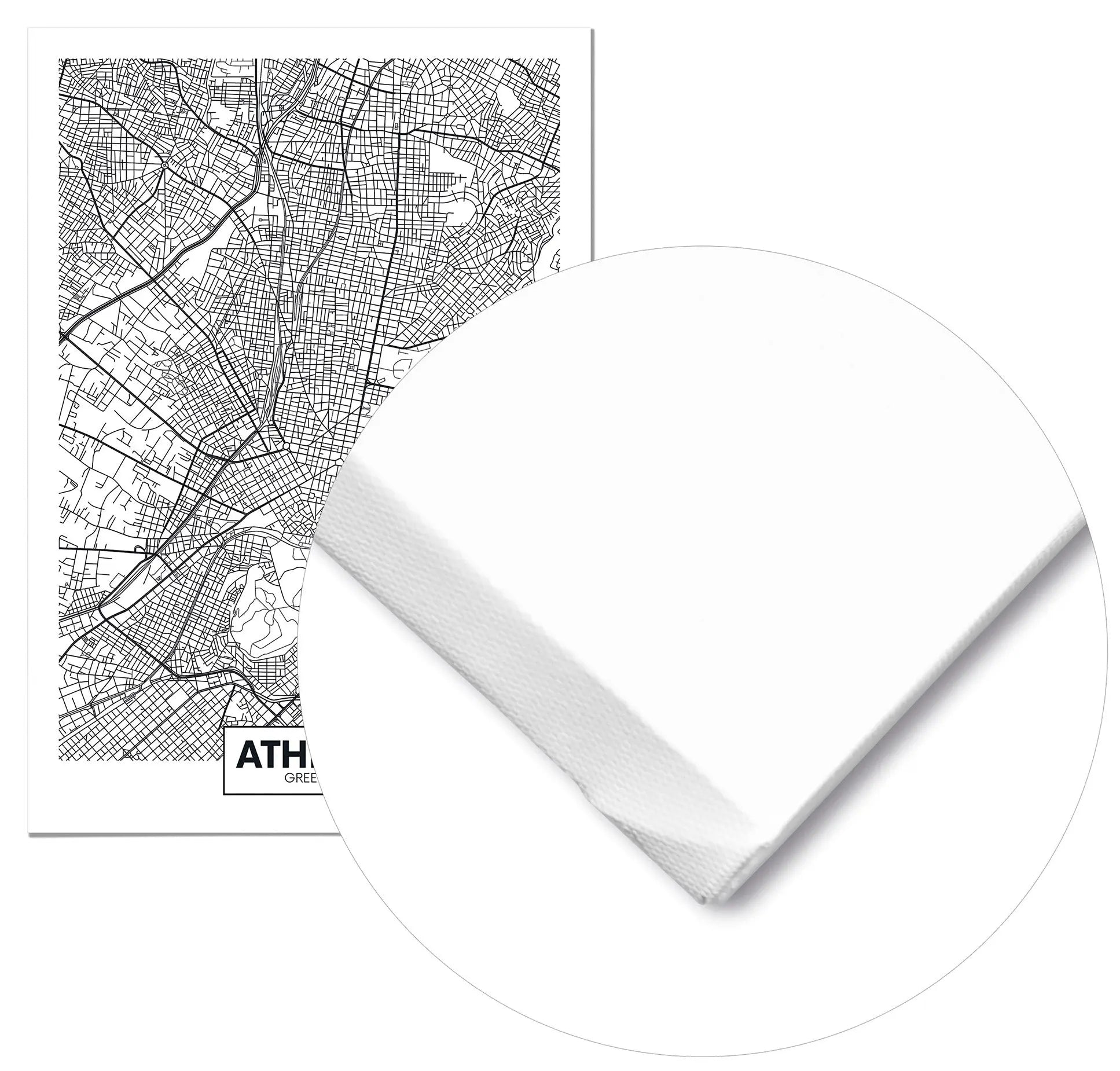 Cuadro Mapa Atenas Home & Living Lienzo70x100cm