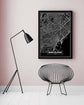 Cuadro Mapa Barcelona Color Negro Home & Living 