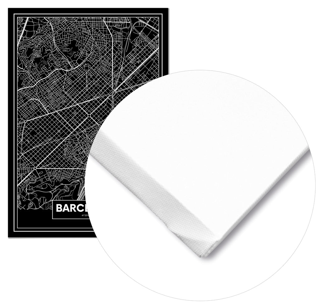 Cuadro Mapa Barcelona Color Negro Home & Living 