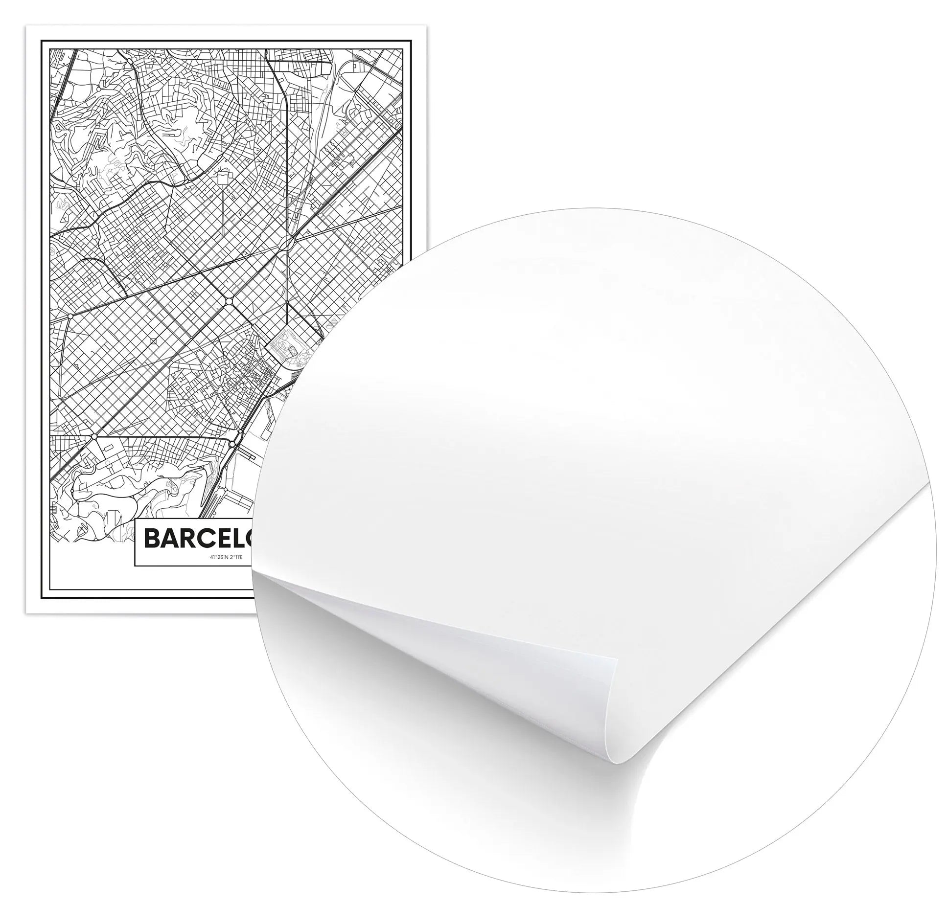 Cuadro Mapa Barcelona freeshipping - Home and Living