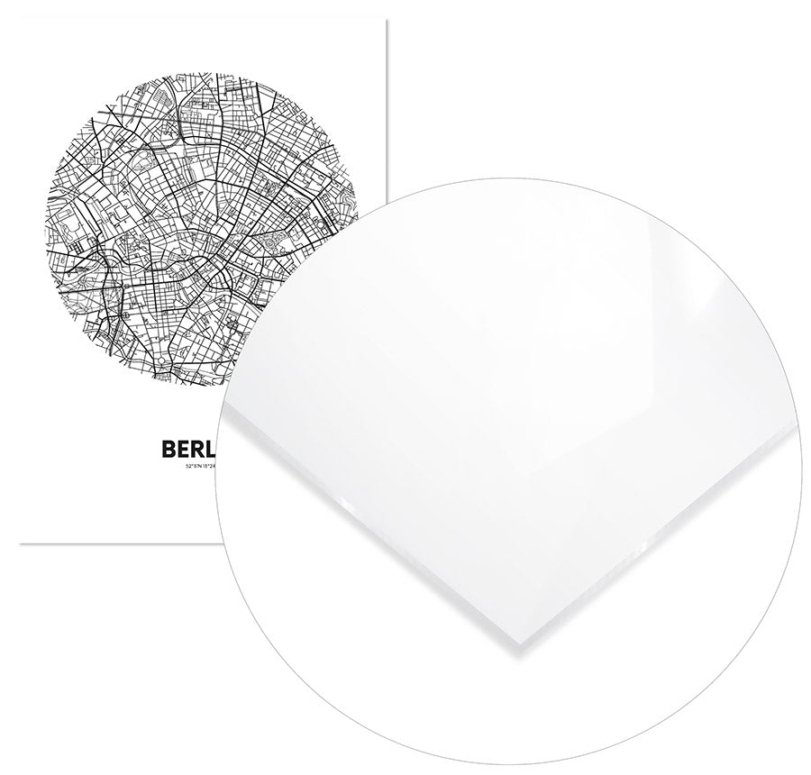 Cuadro Mapa Berlín Círculo Home & Living 
