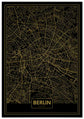 Cuadro Mapa Berlín Color Oro Home & Living 