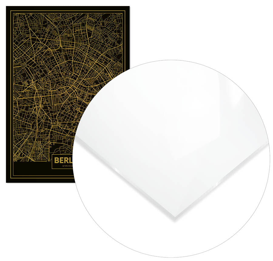 Cuadro Mapa Berlín Color Oro Home & Living 