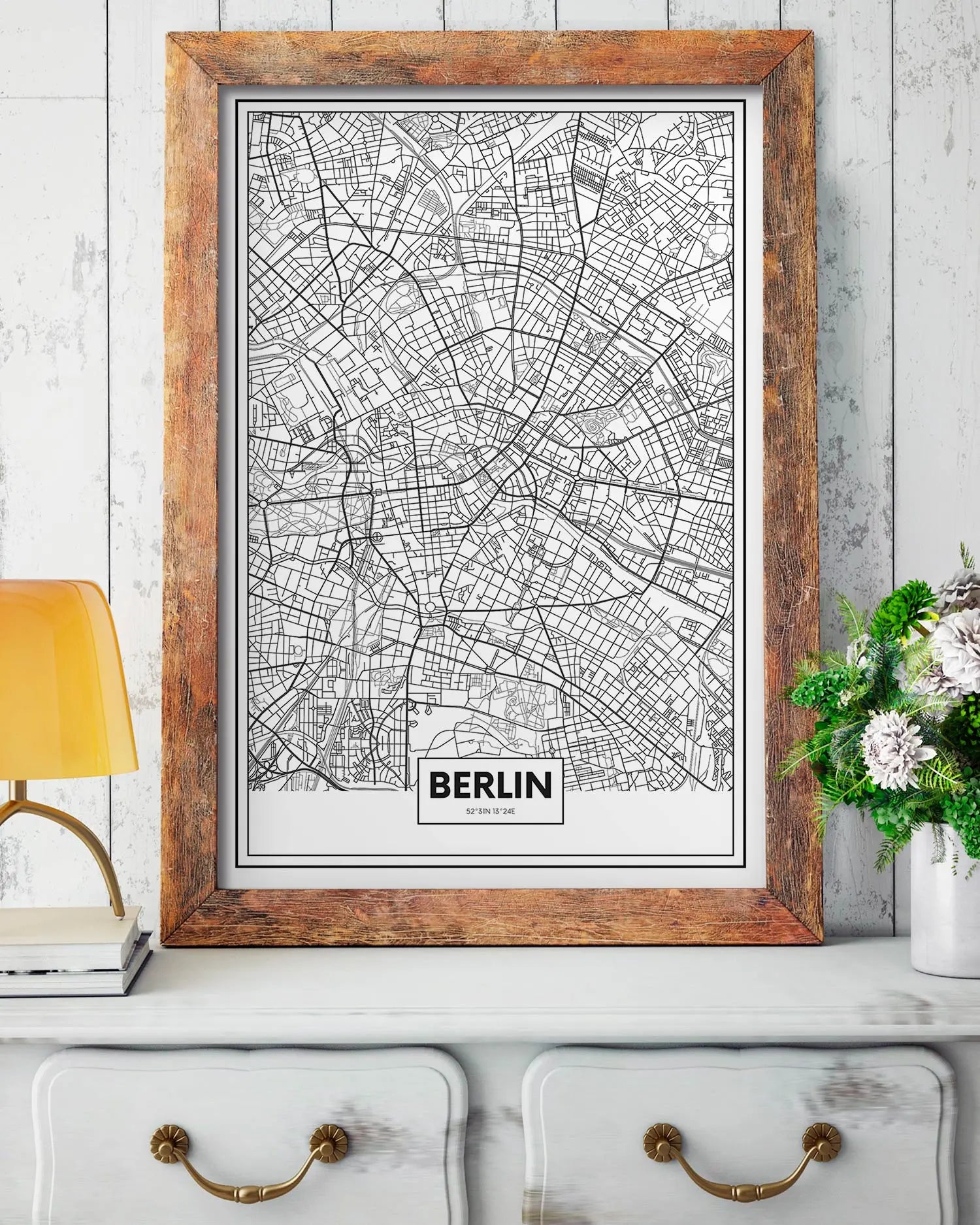Cuadro Mapa Berlín freeshipping - Home and Living