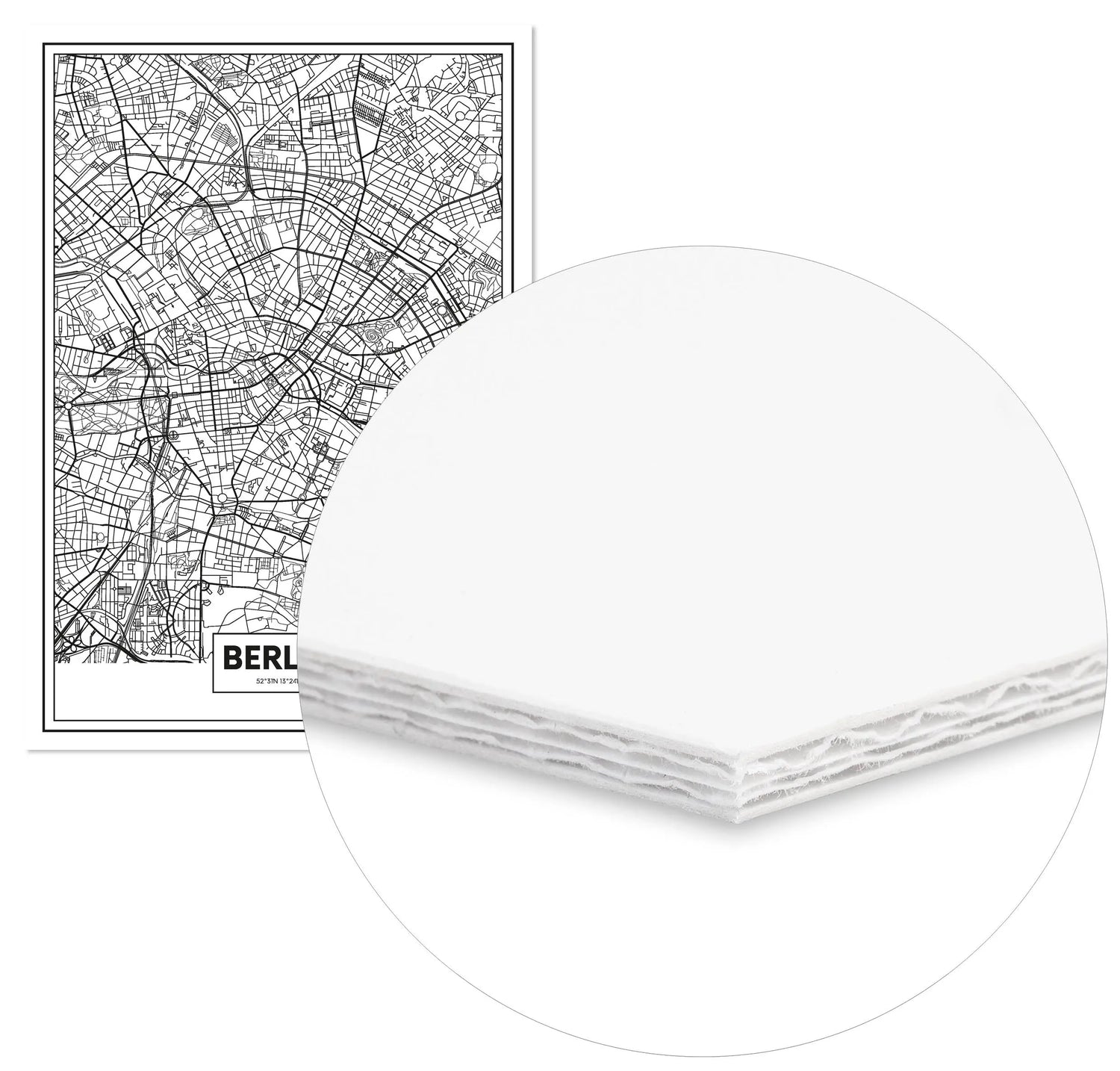 Cuadro Mapa Berlín Home & Living CuadroEnmarcado70x100cm