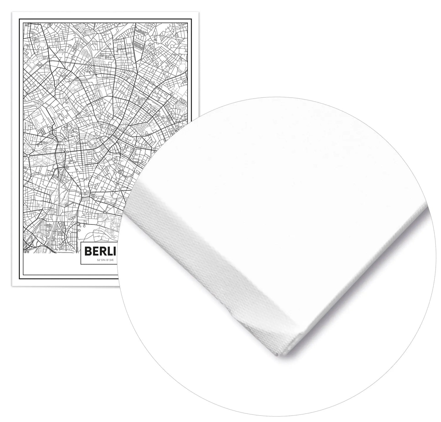 Cuadro Mapa Berlín Home & Living Lienzo70x100cm