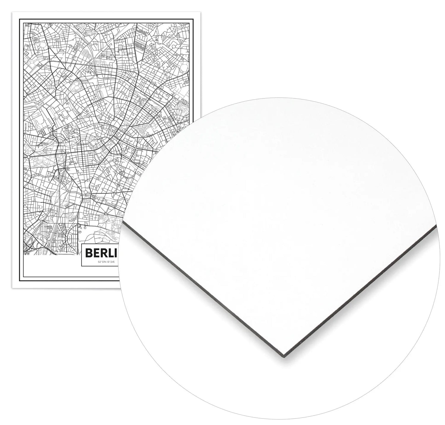 Cuadro Mapa Berlín Home & Living Metal70x100cm