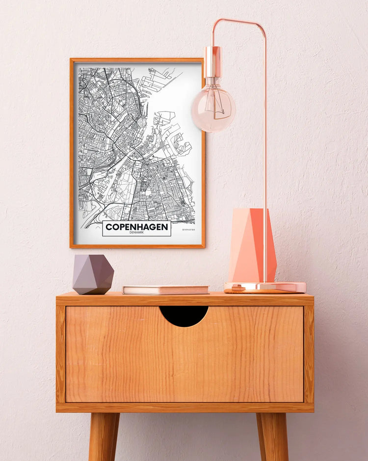 Cuadro Mapa Copenague freeshipping - Home and Living