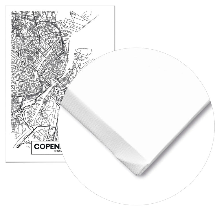 Cuadro Mapa Copenague Home & Living Lienzo70x100cm