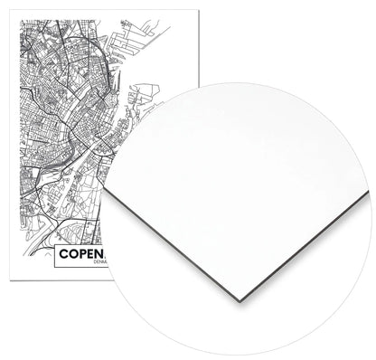 Cuadro Mapa Copenague Home & Living Metal70x100cm