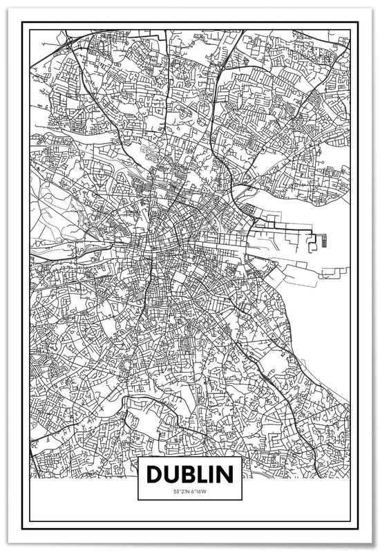 Cuadro Mapa Dublín freeshipping - Home and Living