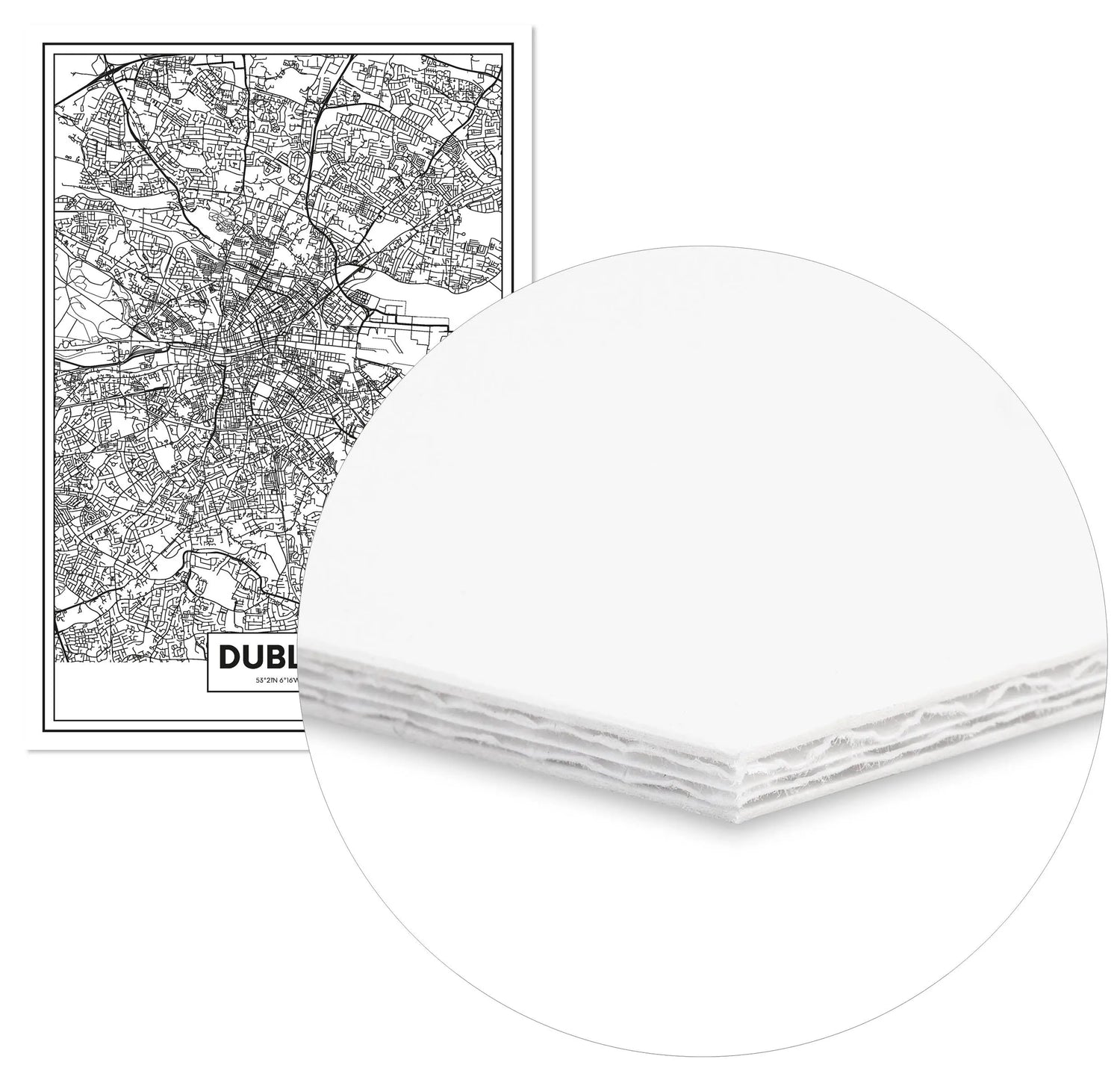 Cuadro Mapa Dublín Home & Living CuadroEnmarcado70x100cm
