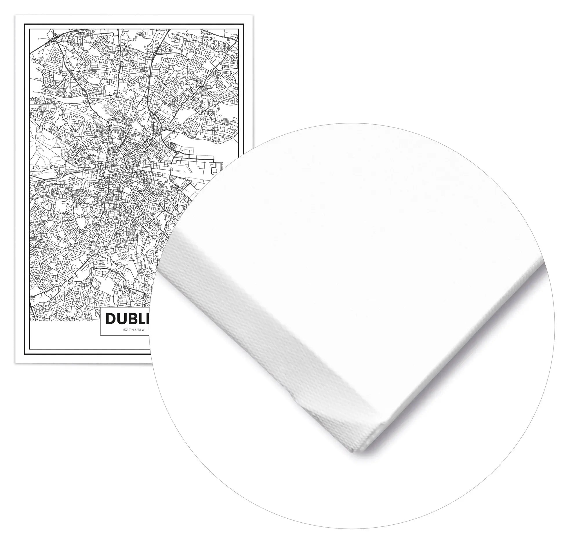 Cuadro Mapa Dublín Home & Living Lienzo70x100cm