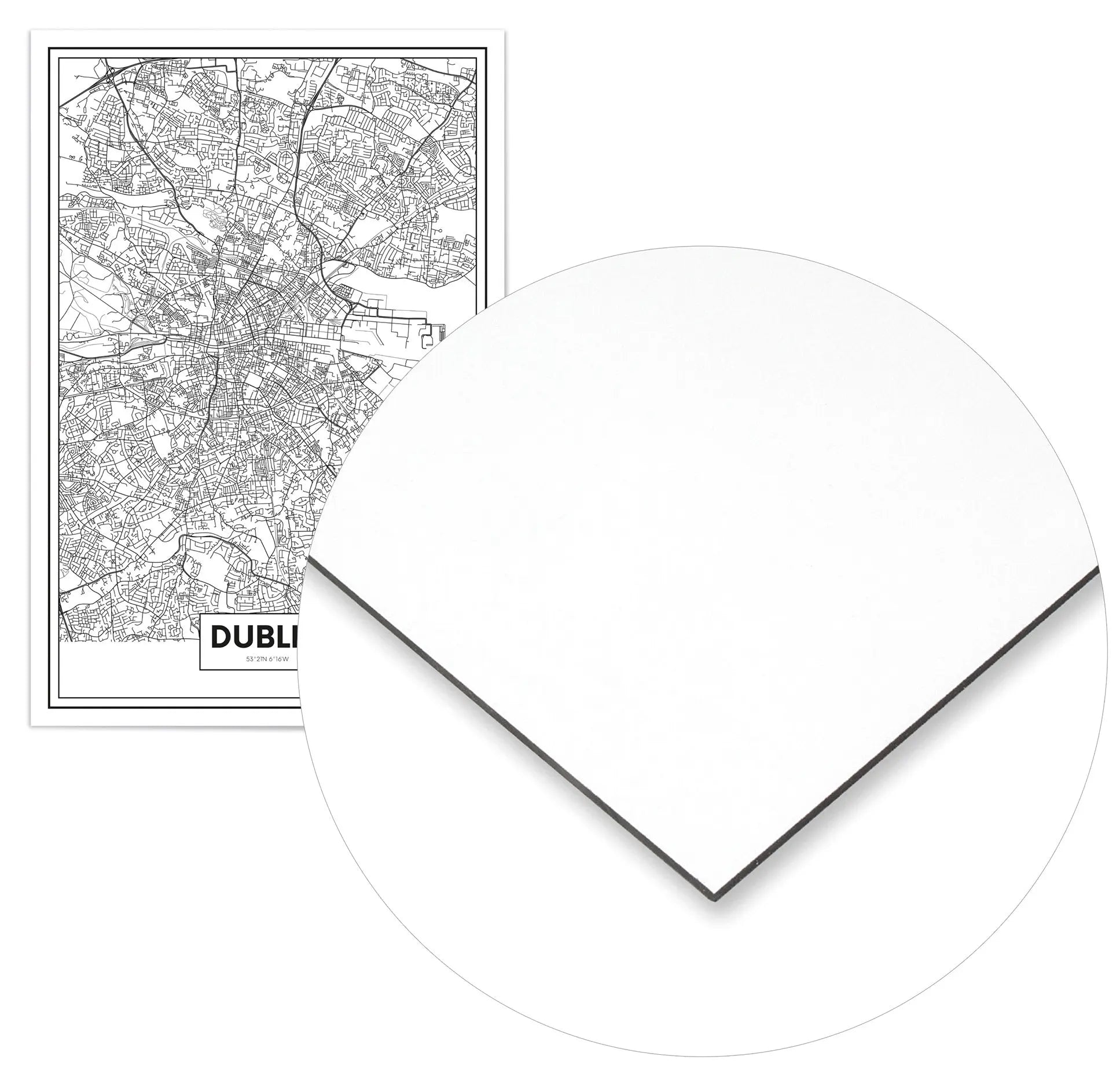 Cuadro Mapa Dublín Home & Living Metal70x100cm