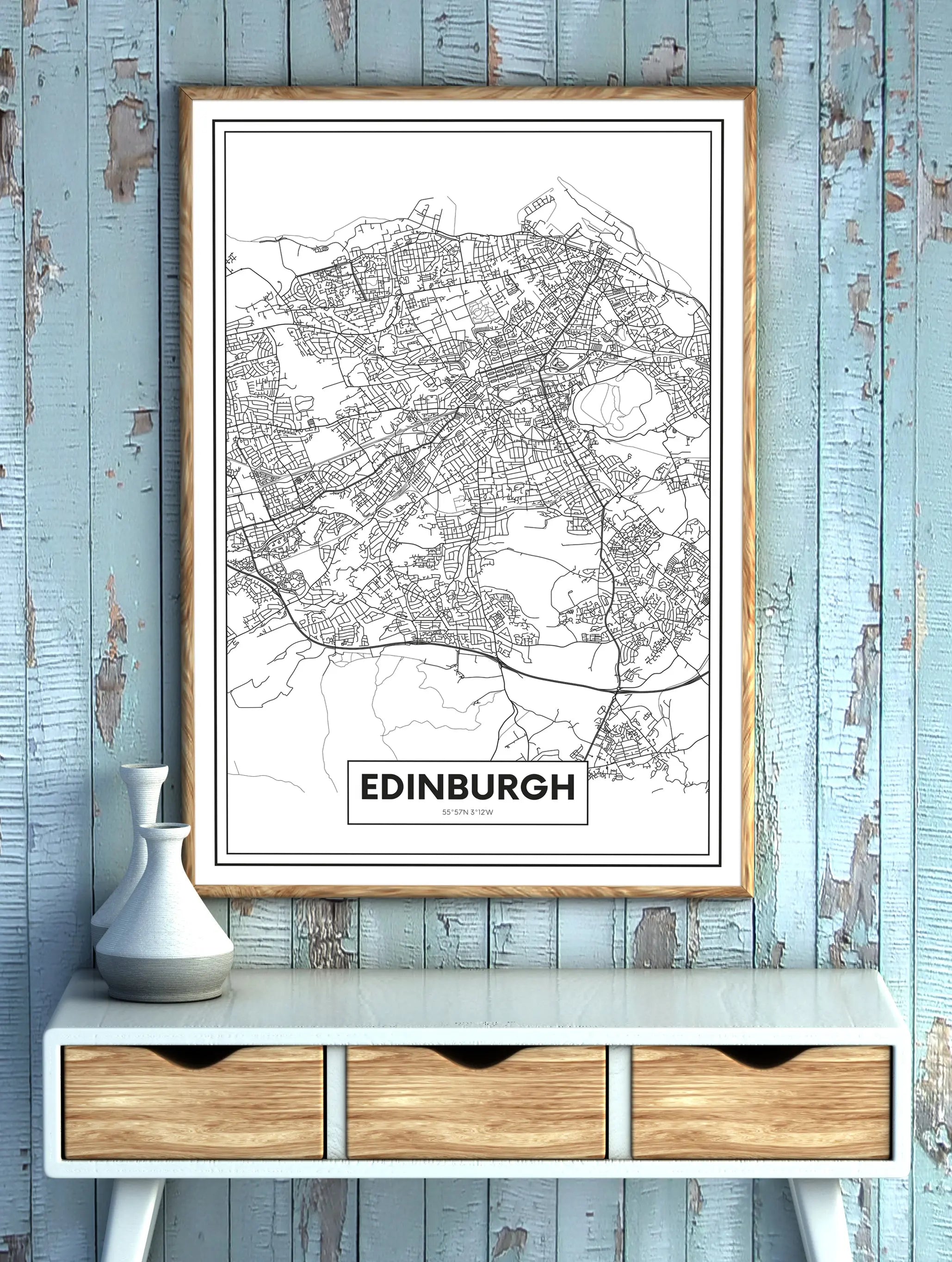 Cuadro Mapa Edimburgo freeshipping - Home and Living