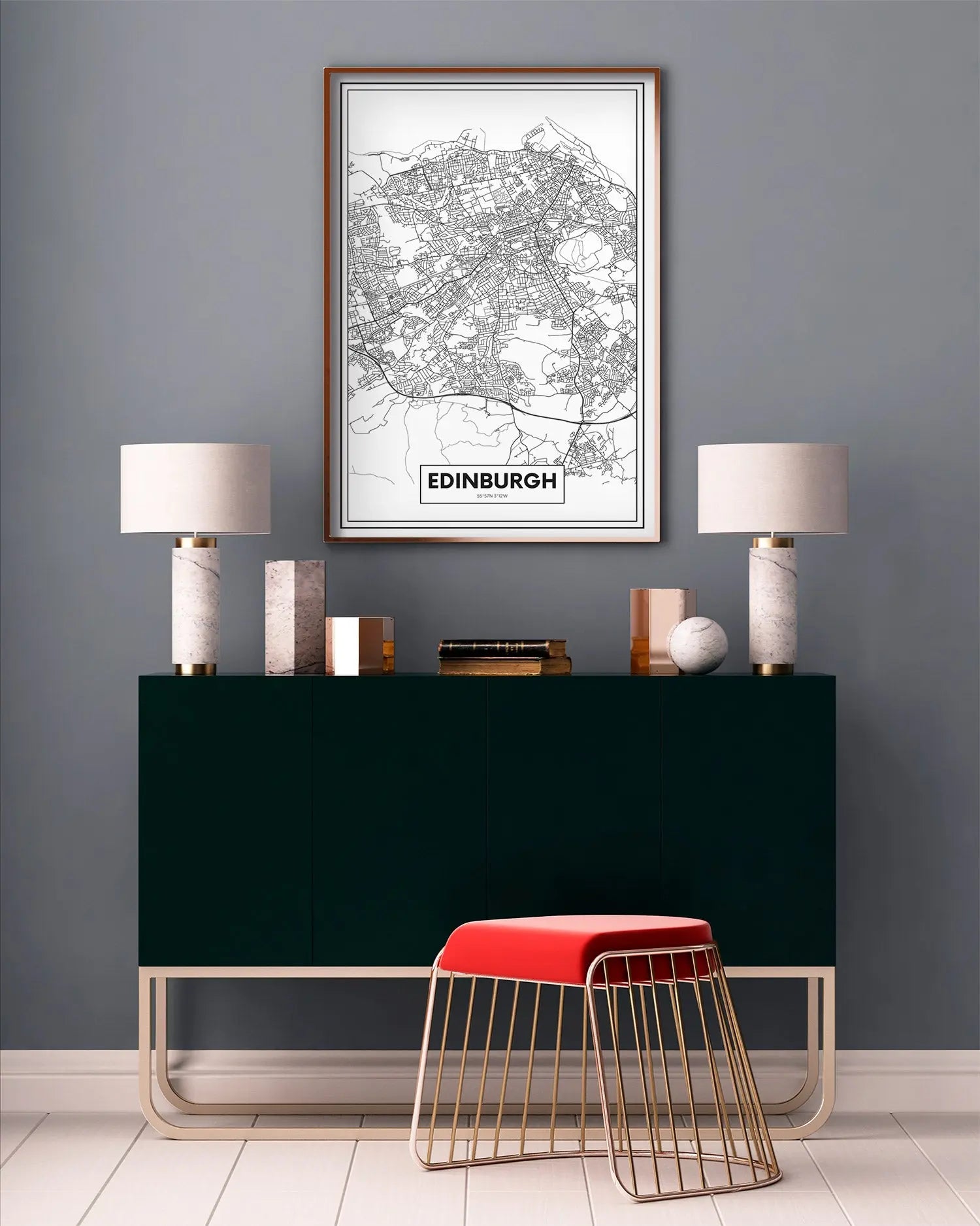 Cuadro Mapa Edimburgo freeshipping - Home and Living
