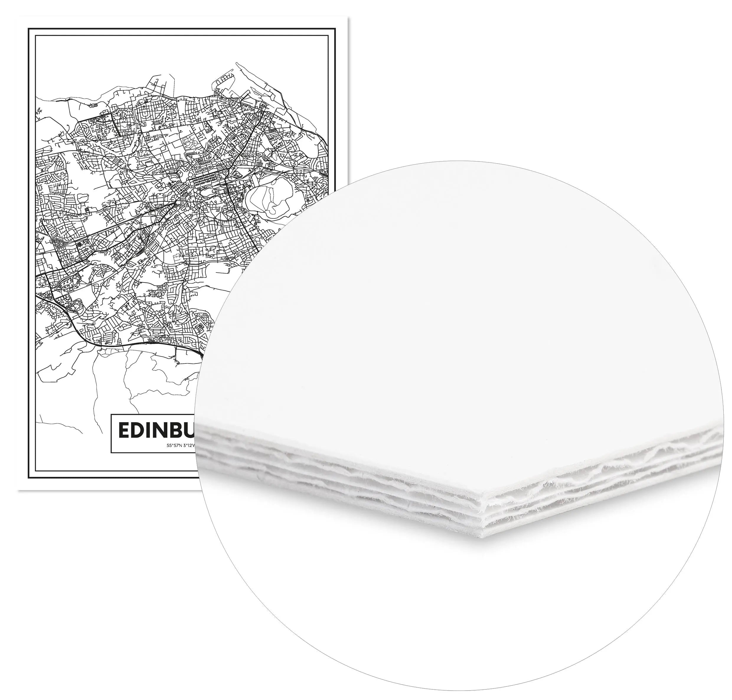 Cuadro Mapa Edimburgo Home & Living CuadroEnmarcado70x100cm