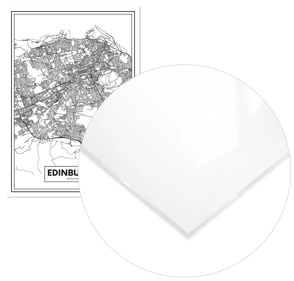 Cuadro Mapa Edimburgo Home & Living MetacrilatoEnmarcado70x100cm