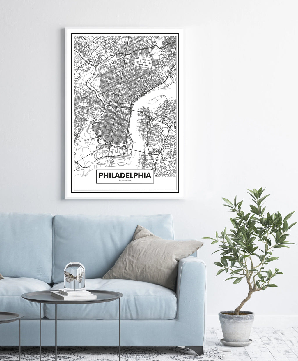 Cuadro Mapa Filadelfia freeshipping - Home and Living
