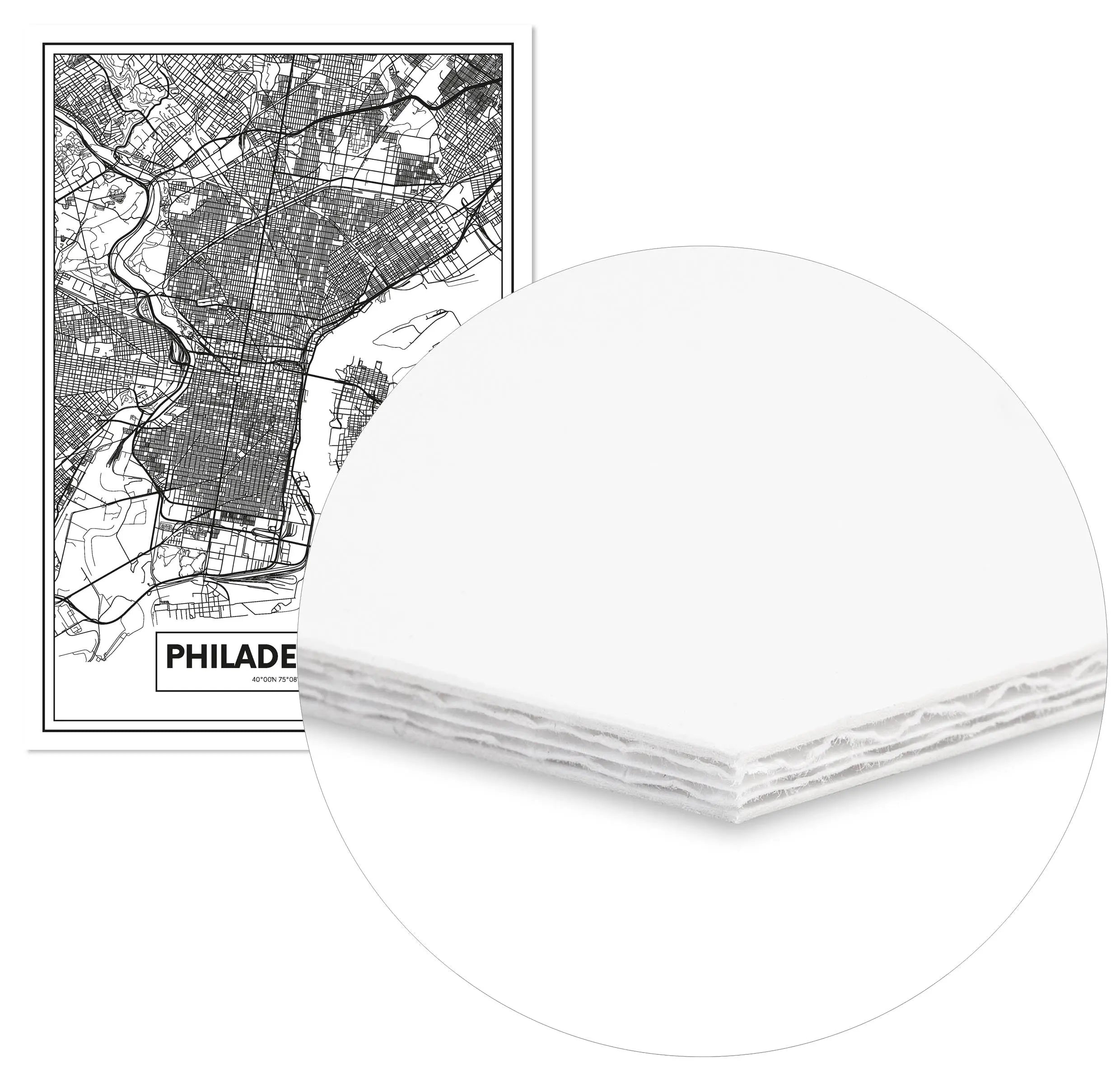 Cuadro Mapa Filadelfia freeshipping - Home and Living