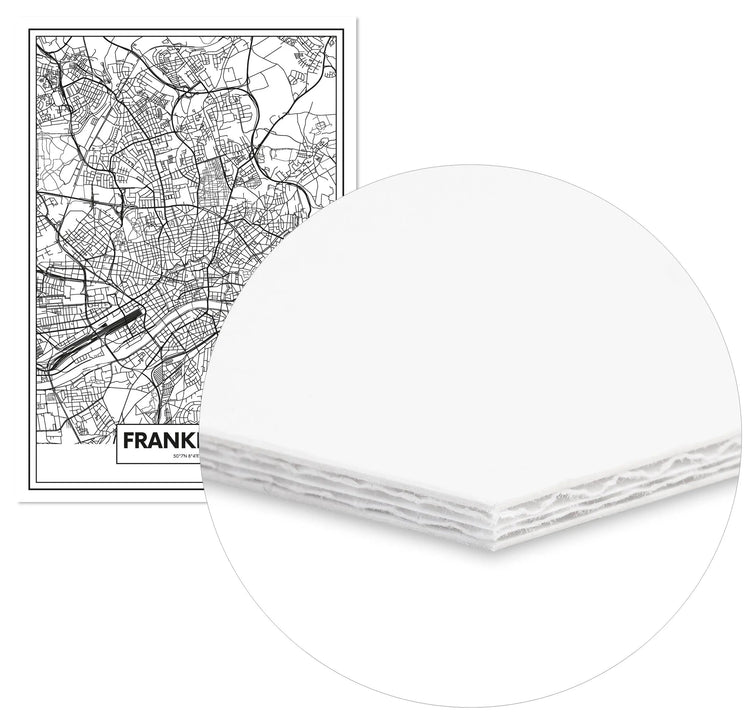 Cuadro Mapa Frankfurt Home & Living CuadroEnmarcado70x100cm