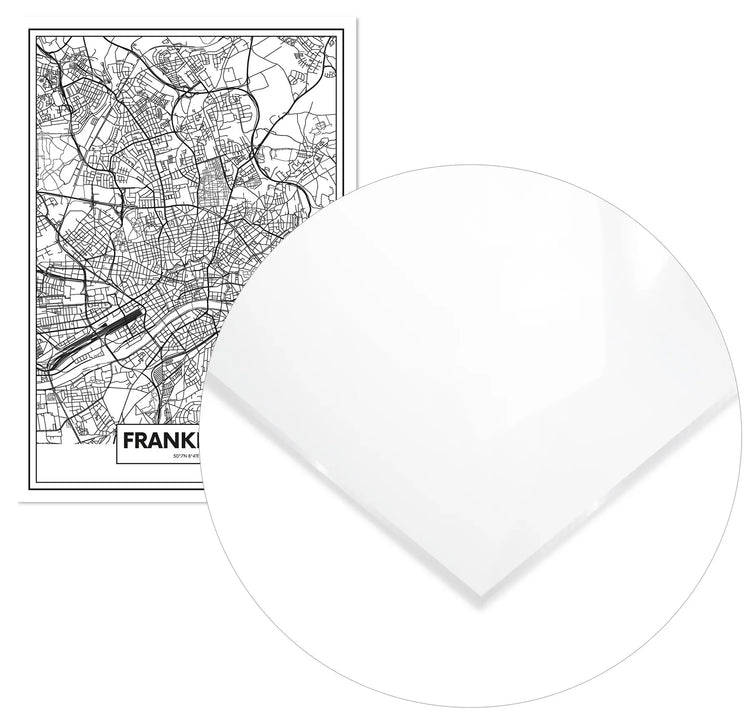 Cuadro Mapa Frankfurt Home & Living MetacrilatoEnmarcado70x100cm