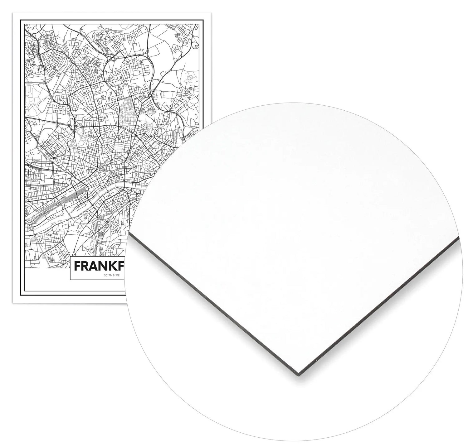Cuadro Mapa Frankfurt Home & Living Metal70x100cm