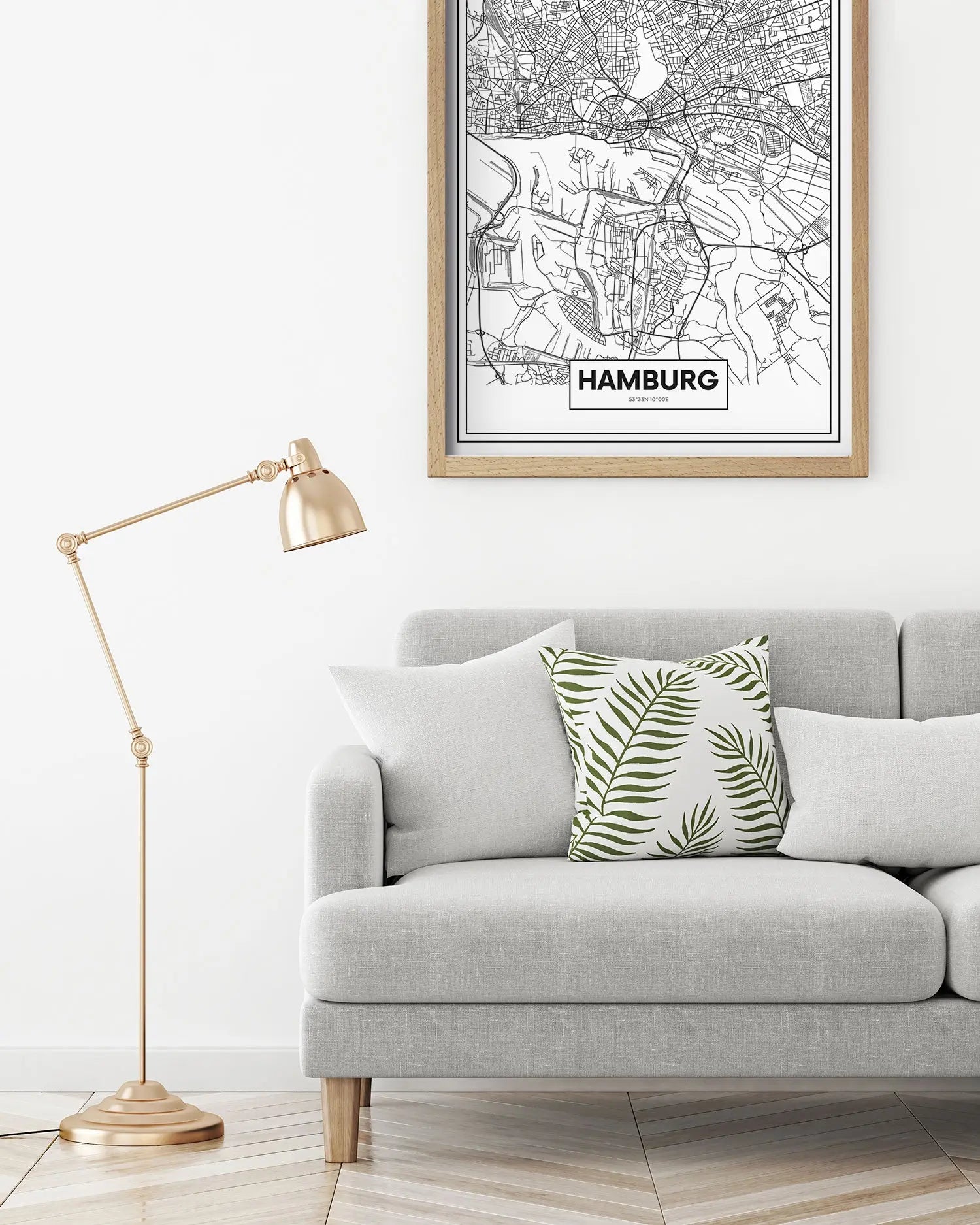 Cuadro Mapa Hamburgo freeshipping - Home and Living