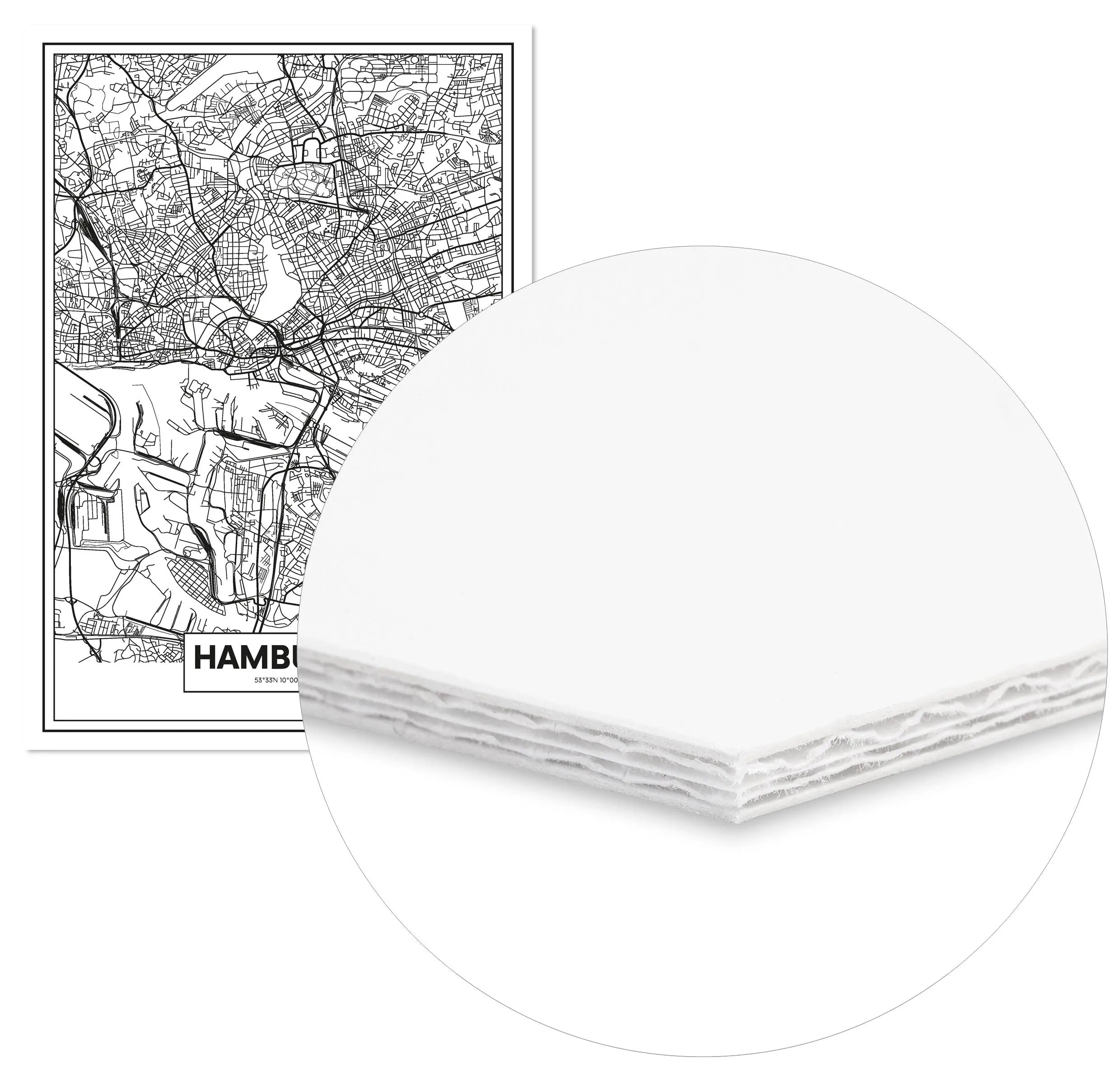 Cuadro Mapa Hamburgo freeshipping - Home and Living