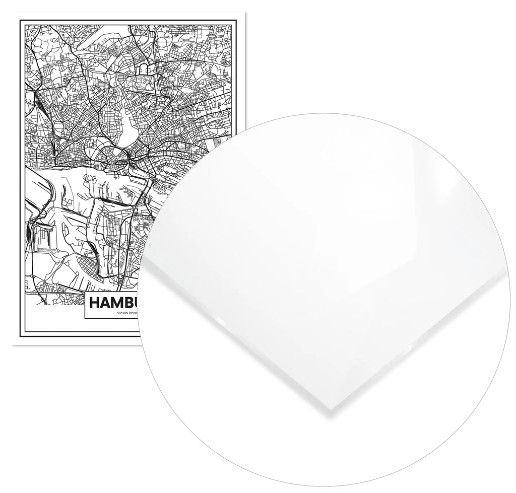 Cuadro Mapa Hamburgo freeshipping - Home and Living
