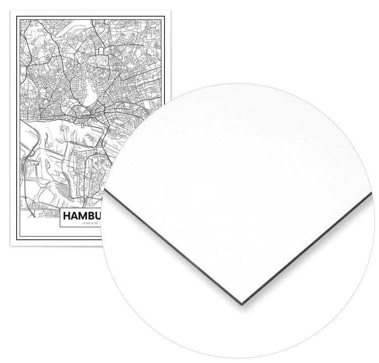 Cuadro Mapa Hamburgo Home & Living Metal70x100cm