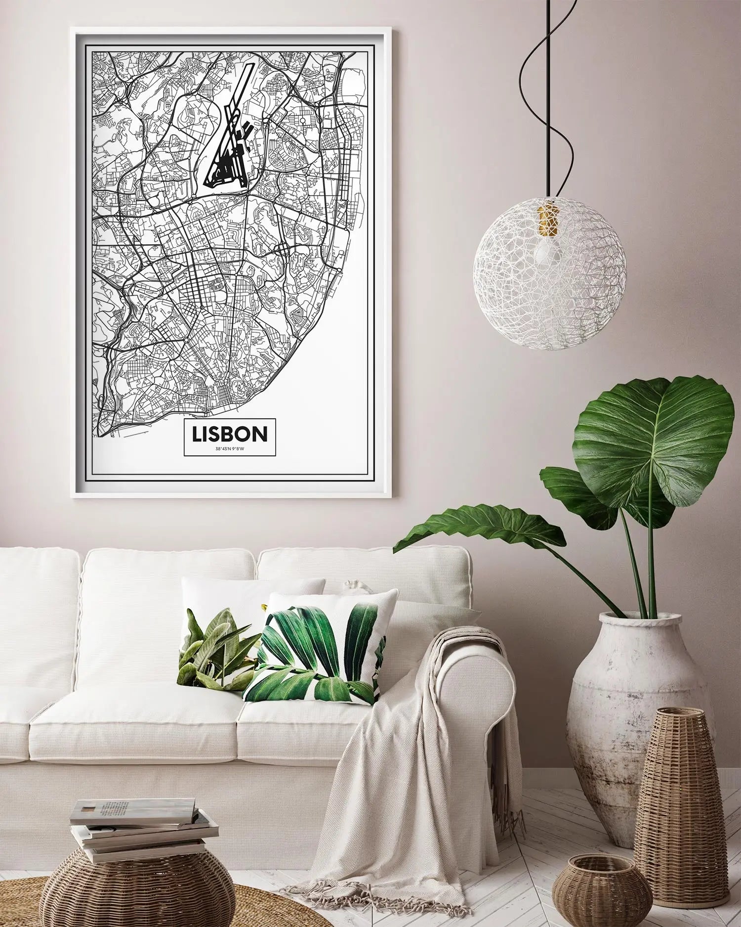 Cuadro Mapa Lisboa freeshipping - Home and Living