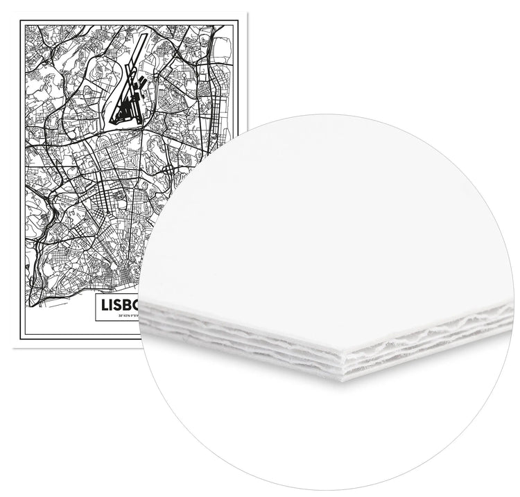 Cuadro Mapa Lisboa Home & Living CuadroEnmarcado70x100cm