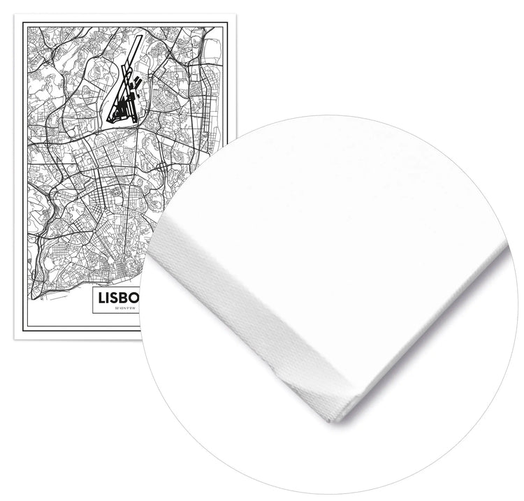 Cuadro Mapa Lisboa Home & Living Lienzo70x100cm