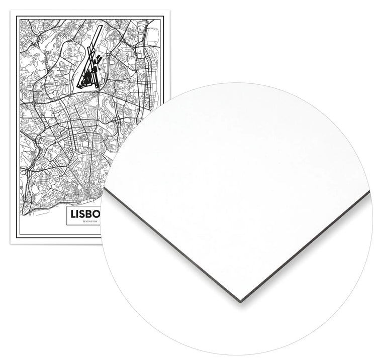 Cuadro Mapa Lisboa Home & Living Metal70x100cm