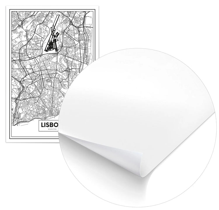 Cuadro Mapa Lisboa Home & Living Póster70x100cm