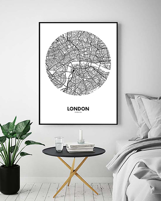 Cuadro Mapa Londres Círculo Home & Living 
