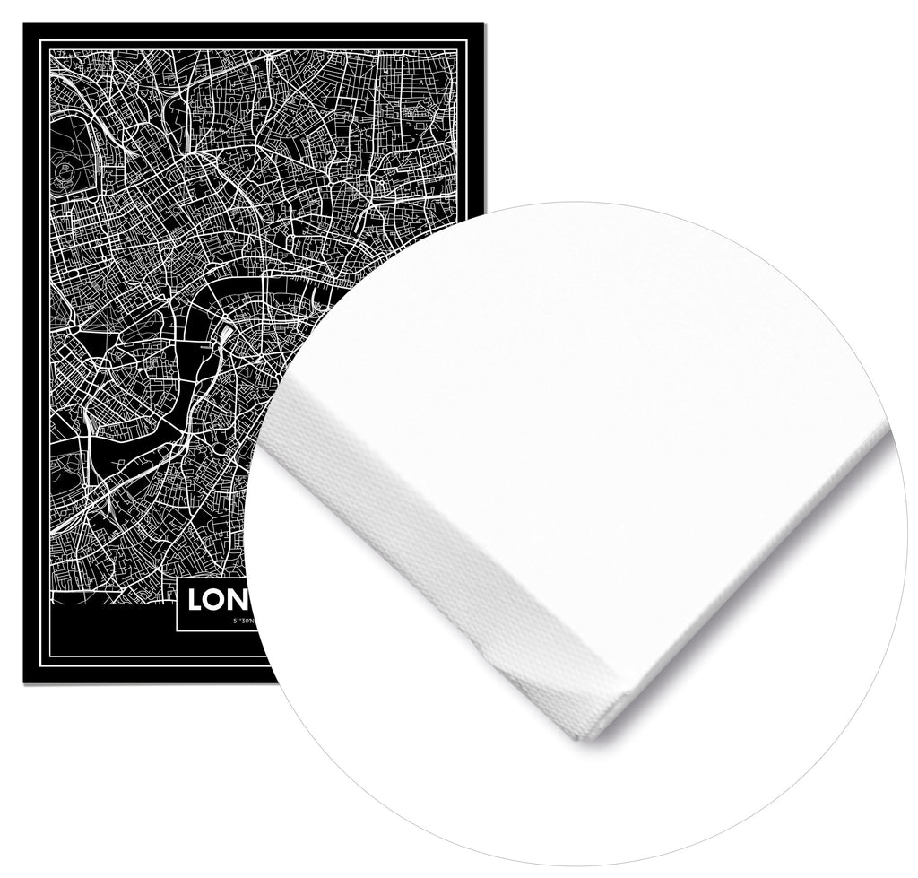 Cuadro Mapa Londres Color Negro Home & Living 