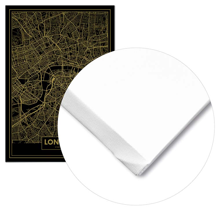 Cuadro Mapa Londres Color Oro Home & Living 