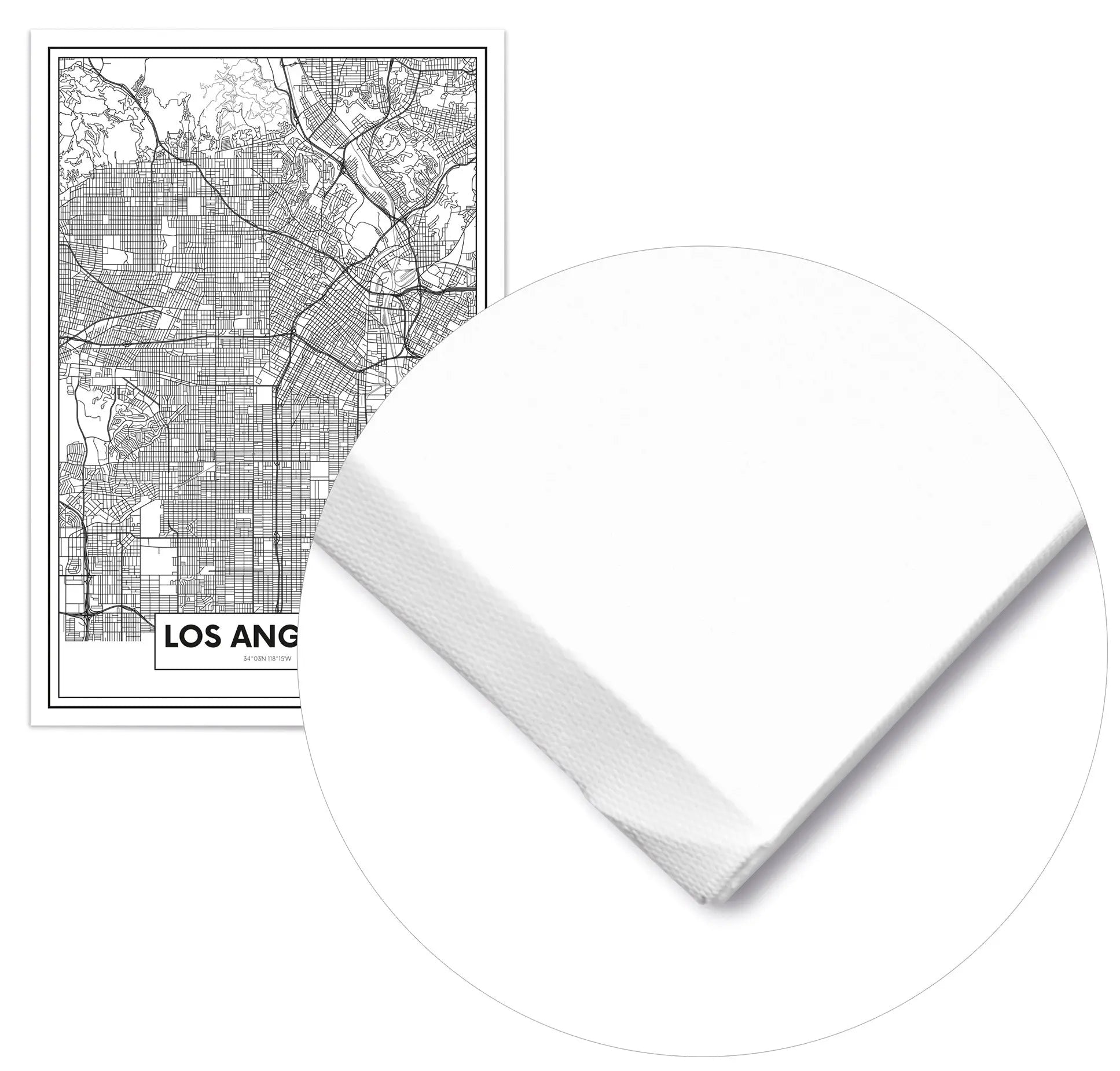 Cuadro Mapa Los Ángeles Home & Living Lienzo70x100cm