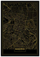 Cuadro Mapa Madrid Color Oro Home & Living 