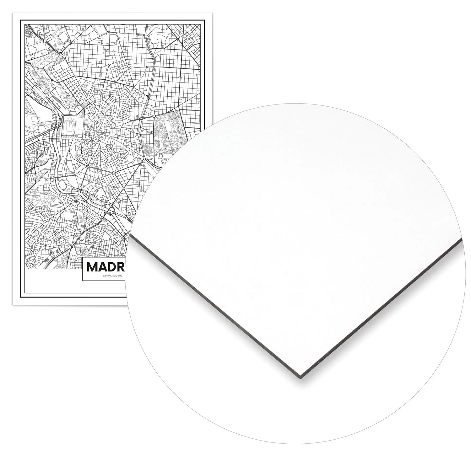 Cuadro Mapa Madrid Home & Living Metal70x100cm