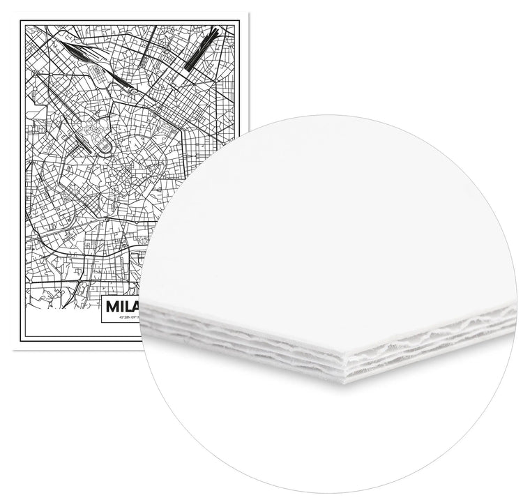 Cuadro Mapa Milán freeshipping - Home and Living