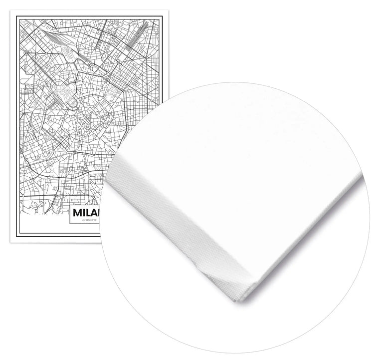 Cuadro Mapa Milán Home & Living Lienzo70x100cm