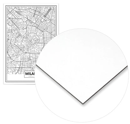 Cuadro Mapa Milán Home & Living Metal70x100cm