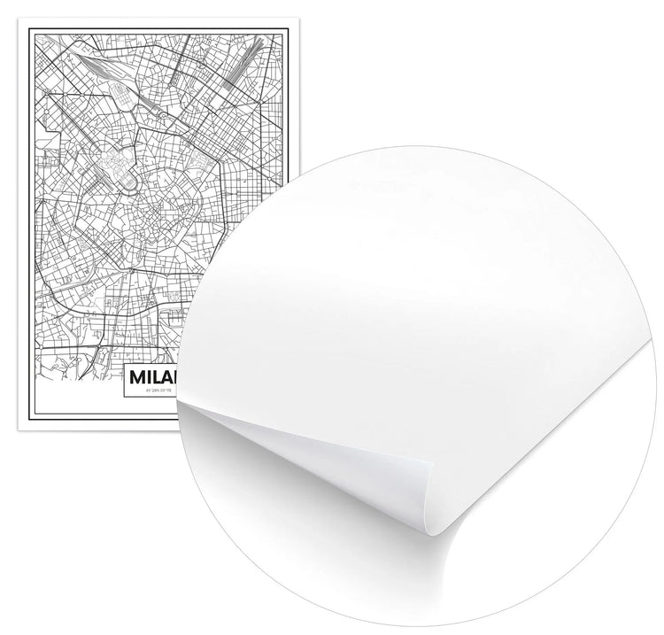 Cuadro Mapa Milán Home & Living Póster70x100cm