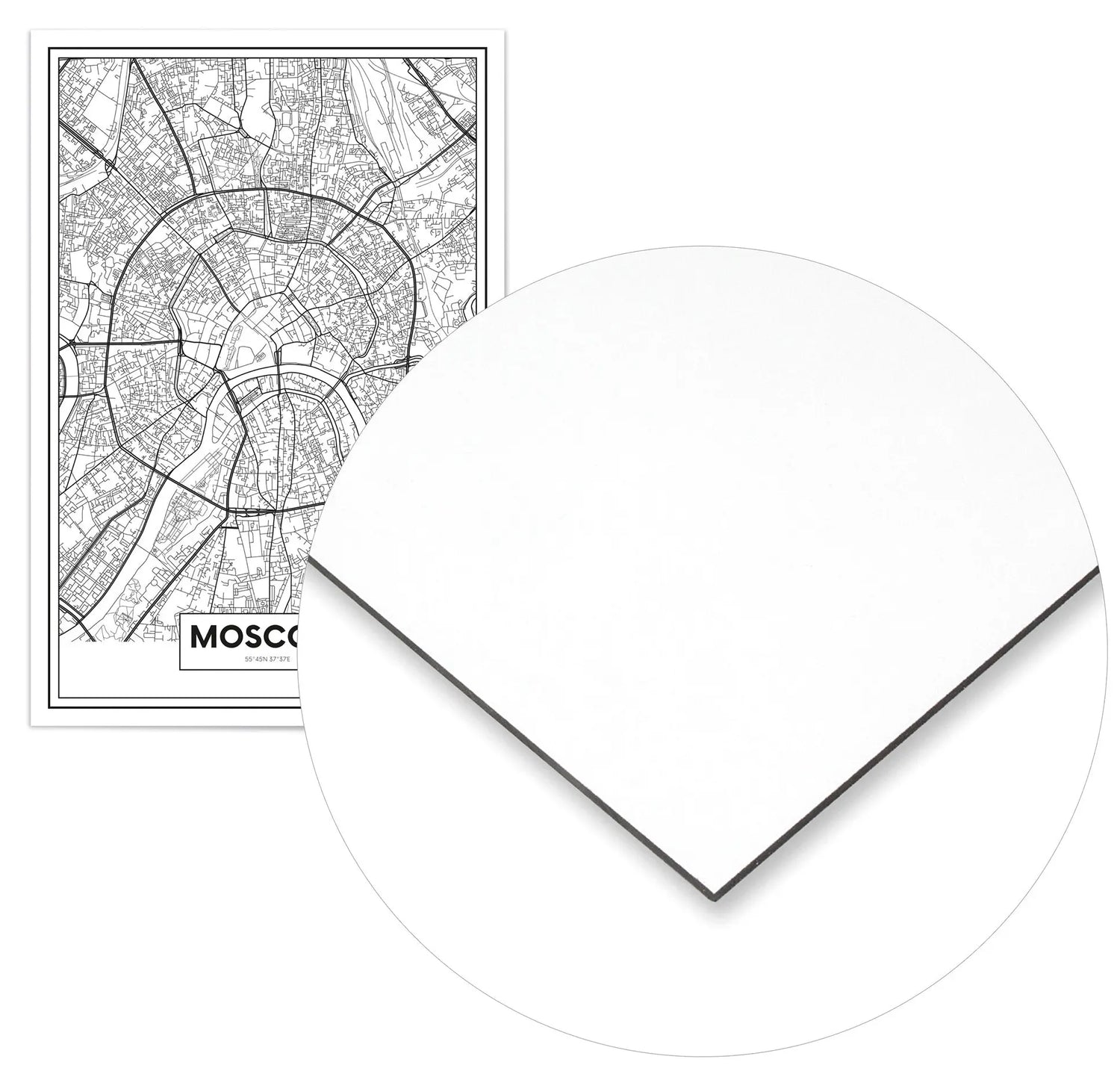 Cuadro Mapa Moscú Home & Living Metal70x100cm