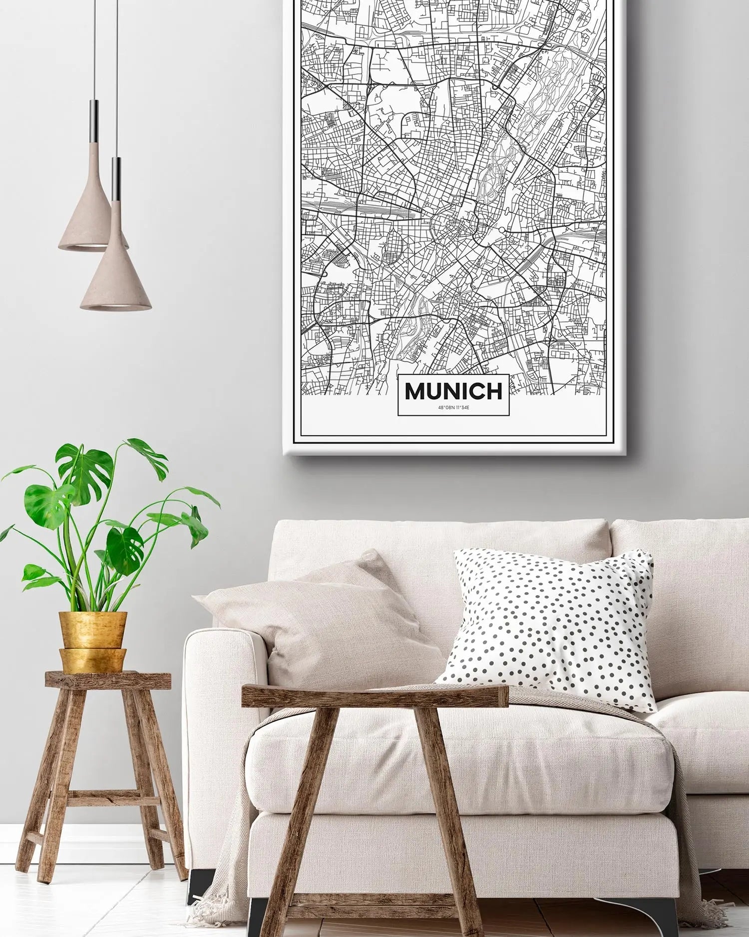 Cuadro Mapa Munich freeshipping - Home and Living