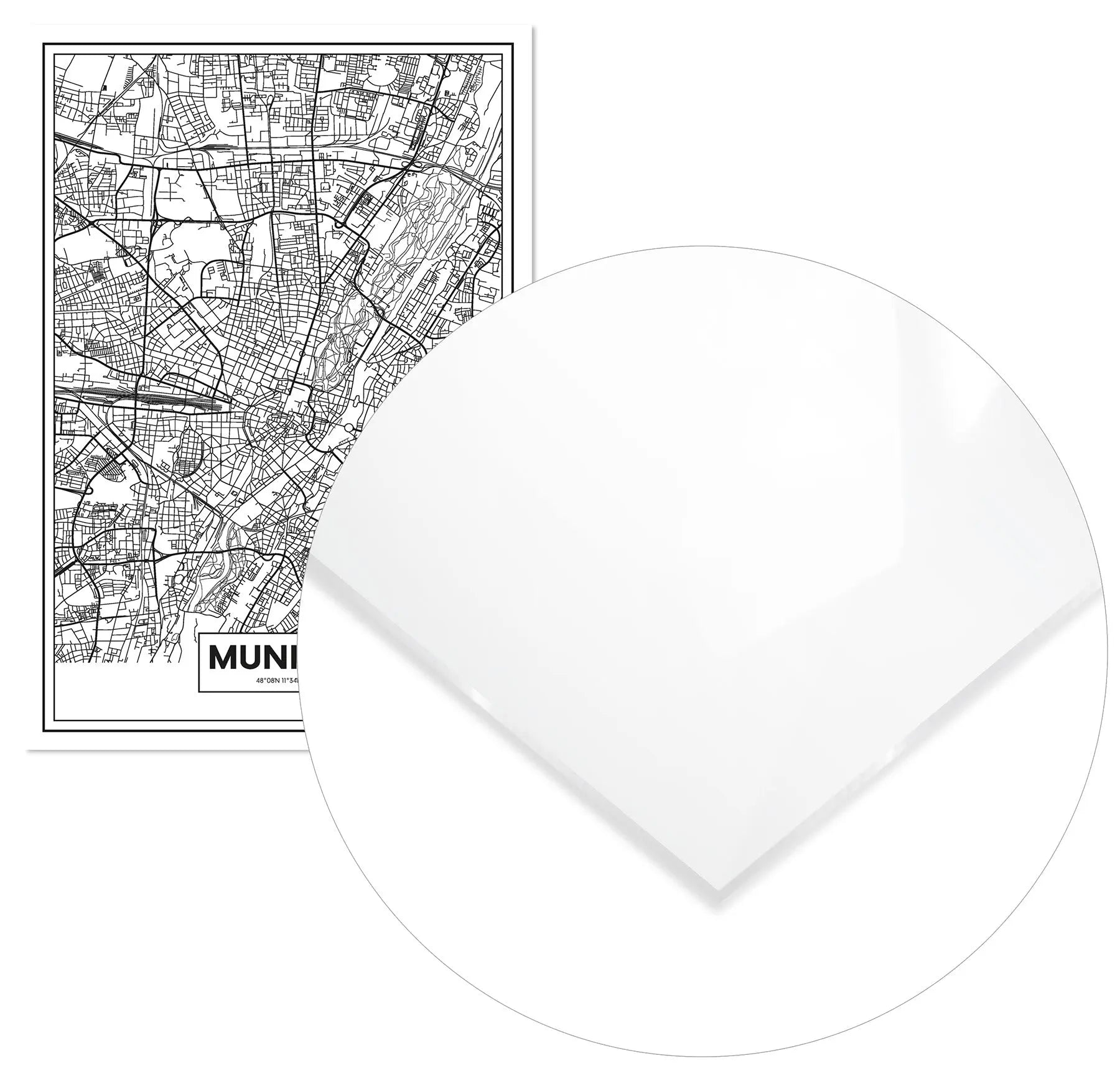 Cuadro Mapa Munich freeshipping - Home and Living
