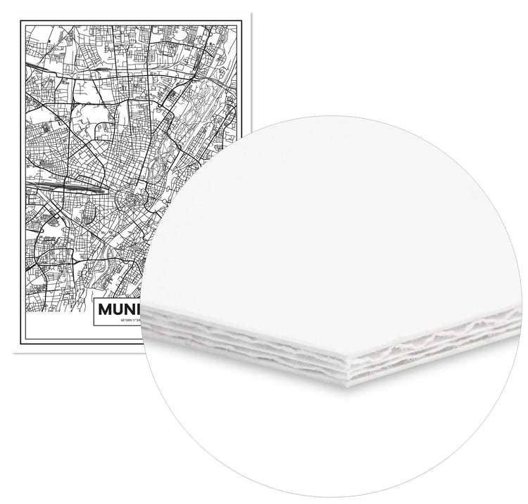 Cuadro Mapa Munich Home & Living CuadroEnmarcado70x100cm